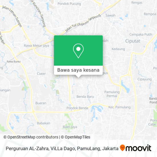 Peta Perguruan AL-Zahra, ViLLa Dago, PamuLang