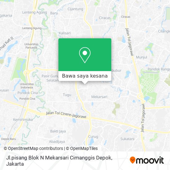 Peta Jl.pisang Blok N Mekarsari Cimanggis Depok