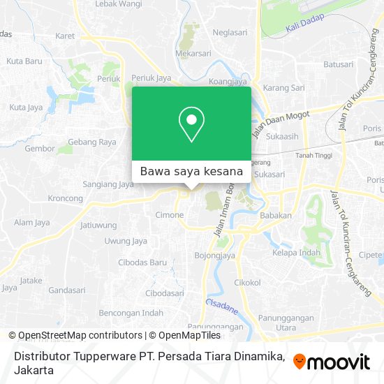 Peta Distributor Tupperware PT. Persada Tiara Dinamika