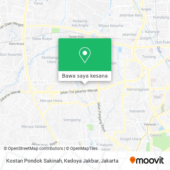 Peta Kostan Pondok Sakinah, Kedoya Jakbar