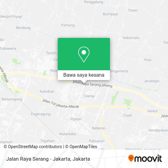 Peta Jalan Raya Serang - Jakarta