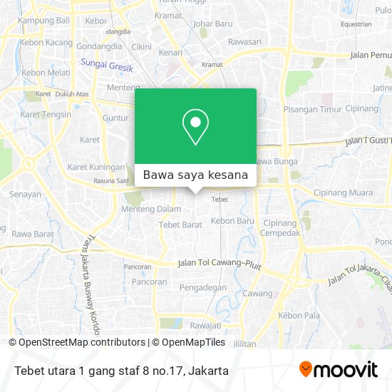 Peta Tebet utara 1 gang staf 8 no.17