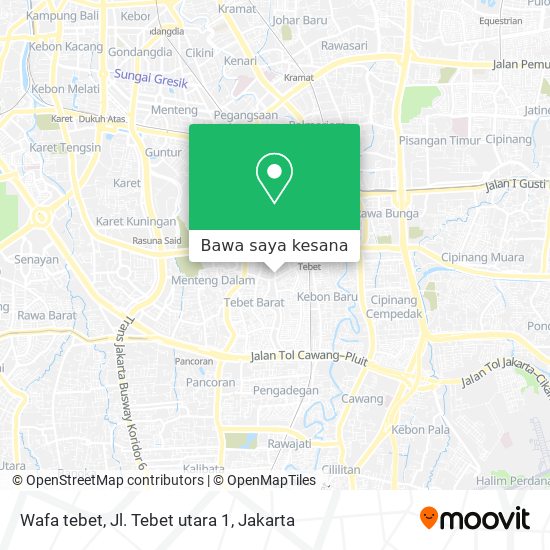 Peta Wafa tebet, Jl. Tebet utara 1