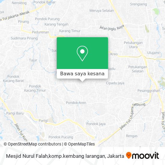 Peta Mesjid Nurul Falah,komp.kembang larangan