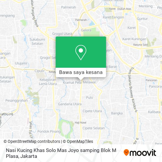 Peta Nasi Kucing Khas Solo Mas Joyo samping Blok M Plasa