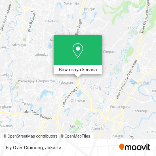 Cara ke Fly Over Cibinong di Depok menggunakan …