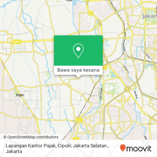 Peta Lapangan Kantor Pajak, Cipulir, Jakarta Selatan.