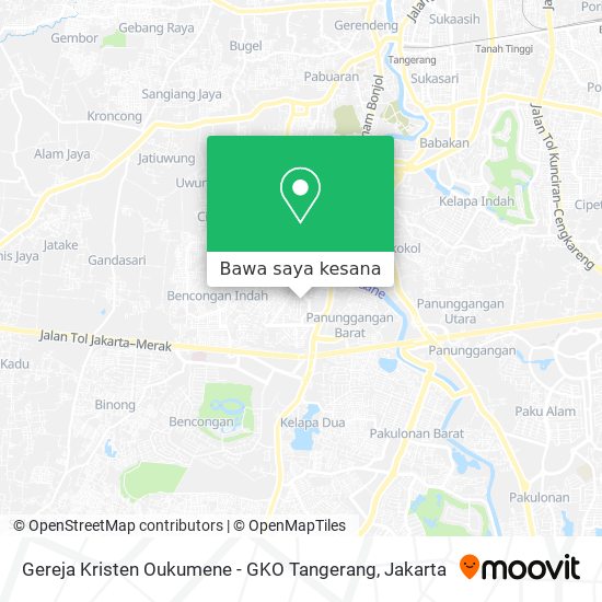 Peta Gereja Kristen Oukumene - GKO Tangerang