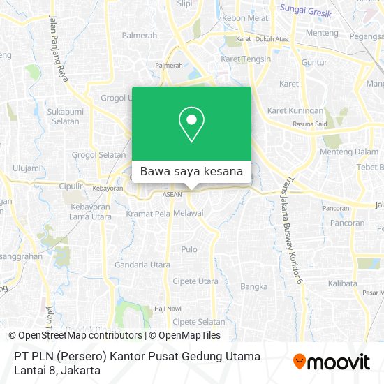 Peta PT PLN (Persero) Kantor Pusat Gedung Utama Lantai 8