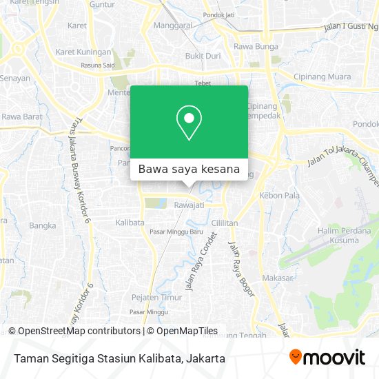 Peta Taman Segitiga Stasiun Kalibata