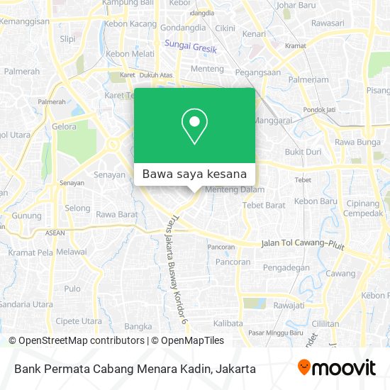 Peta Bank Permata Cabang Menara Kadin