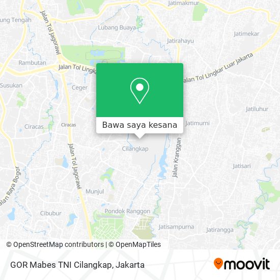 Peta GOR Mabes TNI Cilangkap