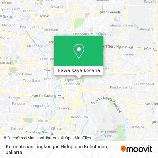 Peta Kementerian Lingkungan Hidup dan Kehutanan