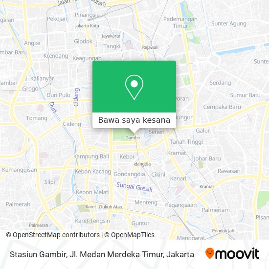 Peta Stasiun Gambir, Jl. Medan Merdeka Timur