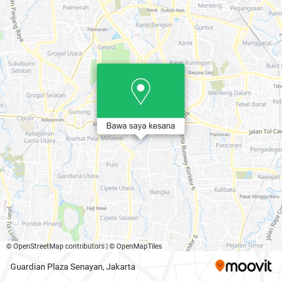 Peta Guardian Plaza Senayan