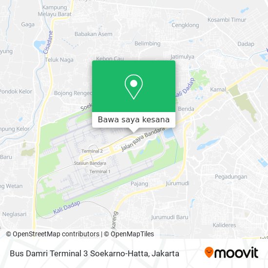 Peta Bus Damri Terminal 3 Soekarno-Hatta