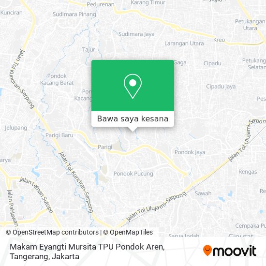 Peta Makam Eyangti Mursita TPU Pondok Aren, Tangerang