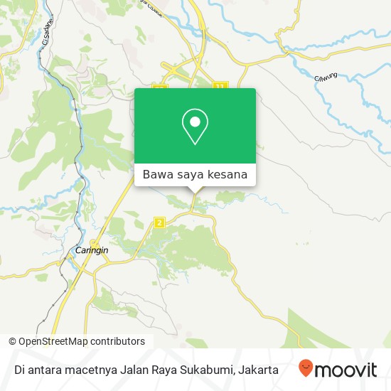 Peta Di antara macetnya Jalan Raya Sukabumi