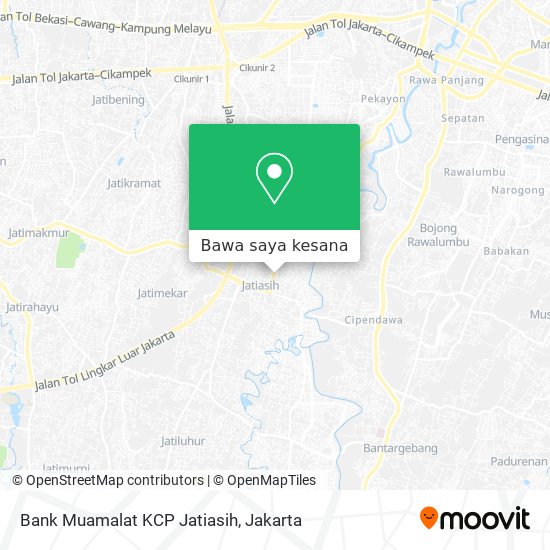 Peta Bank Muamalat KCP Jatiasih