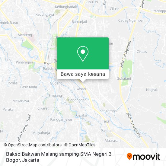 Peta Bakso Bakwan Malang samping SMA Negeri 3 Bogor