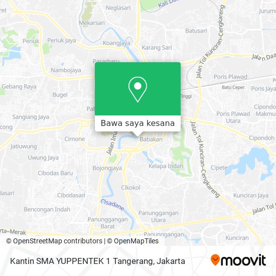 Peta Kantin SMA YUPPENTEK 1 Tangerang