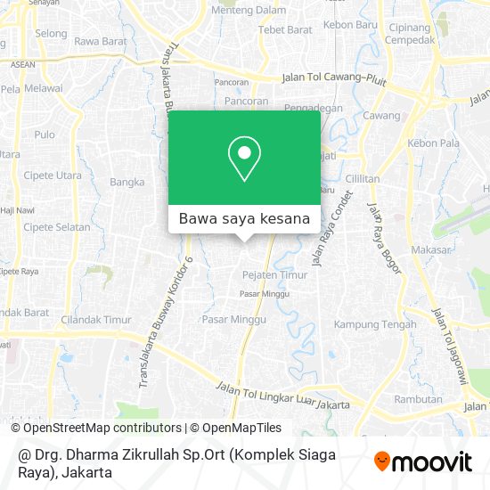 Peta @ Drg. Dharma Zikrullah Sp.Ort (Komplek Siaga Raya)