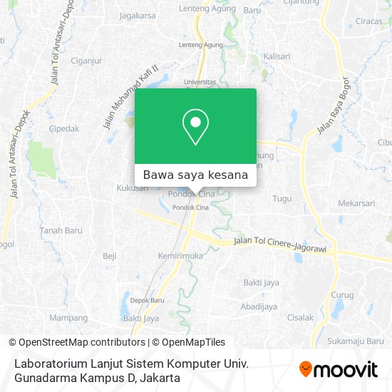 Peta Laboratorium Lanjut  Sistem Komputer Univ. Gunadarma Kampus D