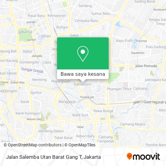 Peta Jalan Salemba Utan Barat Gang T