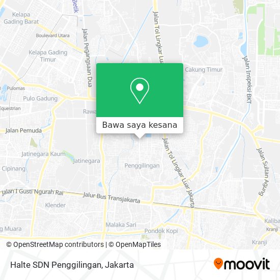 Peta Halte SDN Penggilingan