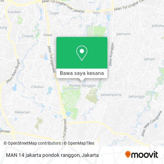 Peta MAN 14 jakarta pondok ranggon