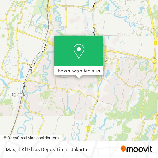 Peta Masjid Al Ikhlas Depok Timur