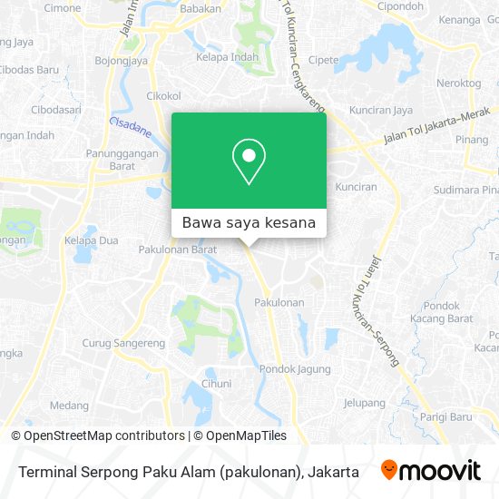 Peta Terminal Serpong Paku Alam (pakulonan)