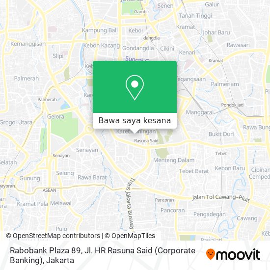 Peta Rabobank Plaza 89, Jl. HR Rasuna Said (Corporate Banking)