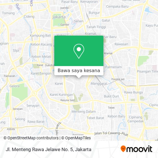 Peta Jl. Menteng Rawa Jelawe No. 5
