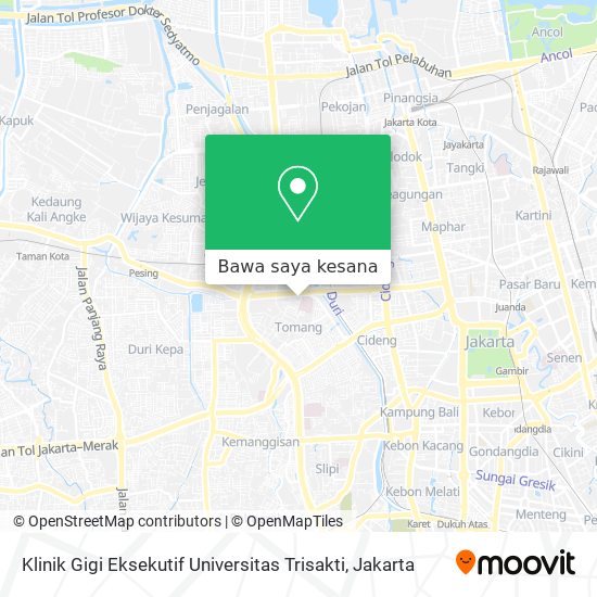 Peta Klinik Gigi Eksekutif Universitas Trisakti