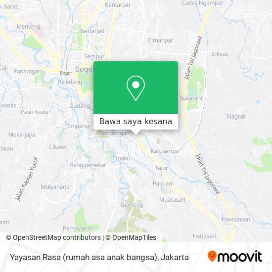 Peta Yayasan Rasa (rumah asa anak bangsa)