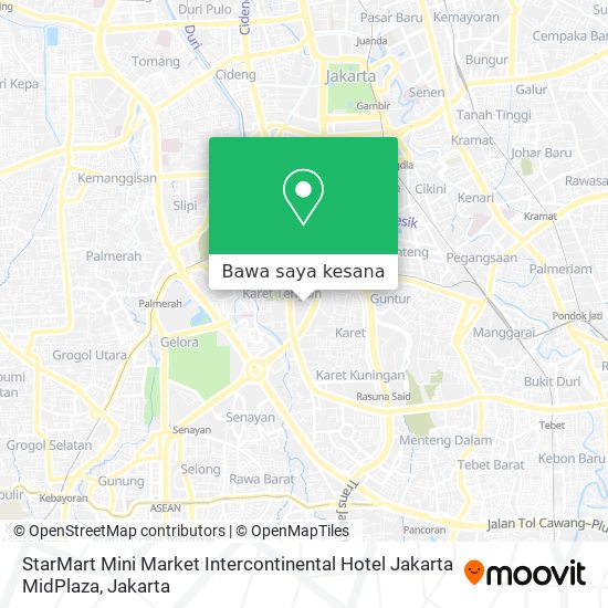 Peta StarMart Mini Market Intercontinental Hotel Jakarta MidPlaza