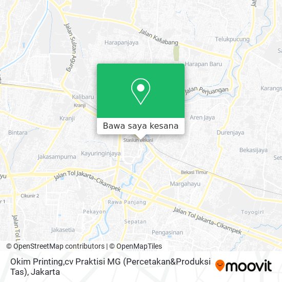 Peta Okim Printing,cv Praktisi MG (Percetakan&Produksi Tas)