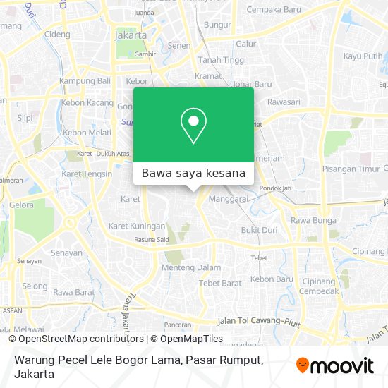 Peta Warung Pecel Lele Bogor Lama, Pasar Rumput