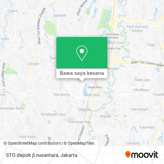 Peta STO depok jl.nusantara