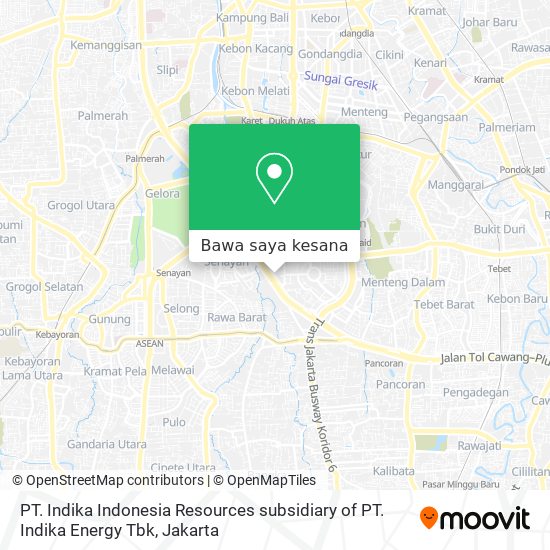 Peta PT. Indika Indonesia Resources subsidiary of PT. Indika Energy Tbk