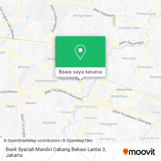 Peta Bank Syariah Mandiri Cabang Bekasi Lantai 3