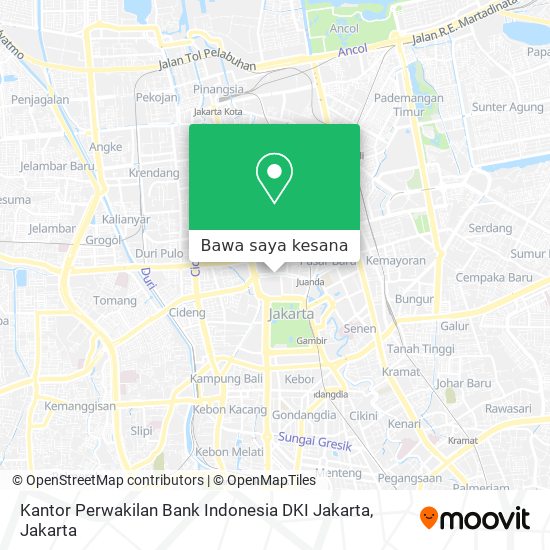Peta Kantor Perwakilan Bank Indonesia DKI Jakarta