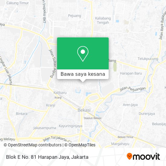 Peta Blok E No. 81 Harapan Jaya
