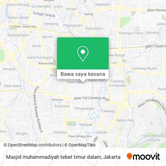 Peta Masjid muhammadiyah tebet timur dalam