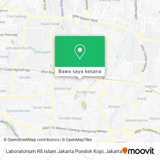 Peta Laboratorium RS Islam Jakarta Pondok Kopi