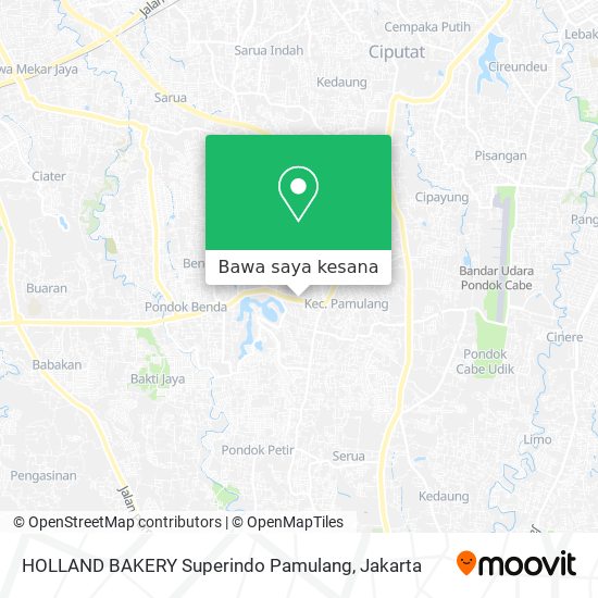 Peta HOLLAND BAKERY Superindo Pamulang