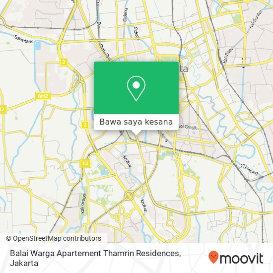 Peta Balai Warga Apartement Thamrin Residences