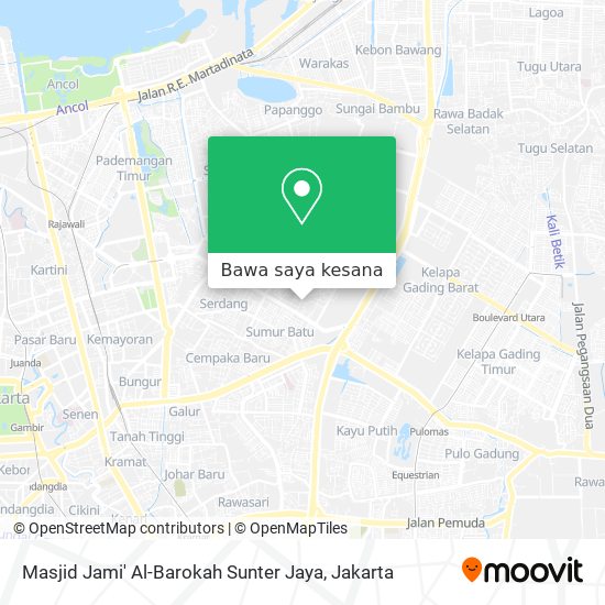 Peta Masjid Jami' Al-Barokah Sunter Jaya