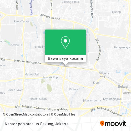 Peta Kantor pos stasiun  Cakung